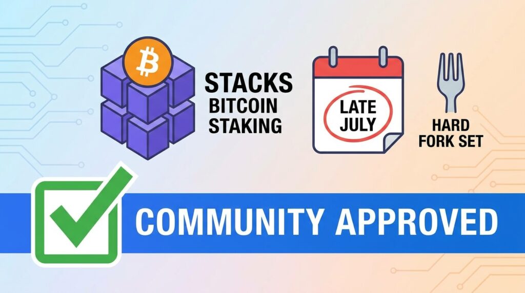 Stacks Community Overwhelmingly Approves SIP-045 Bitcoin Staking Upgrade, Hard Fork Set for Late July