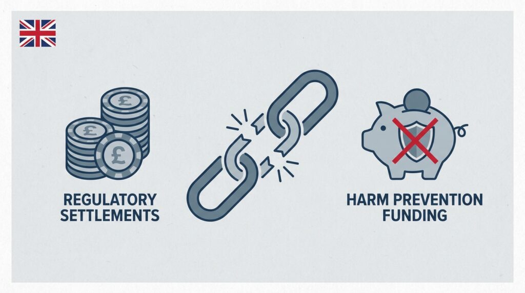 UK Gambling Regulatory Settlements Lose Guaranteed Link to Harm Prevention Funding