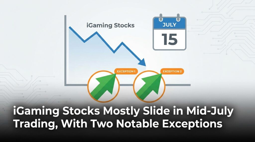 iGaming Stocks Mostly Slide in Mid-July Trading, With Two Notable Exceptions