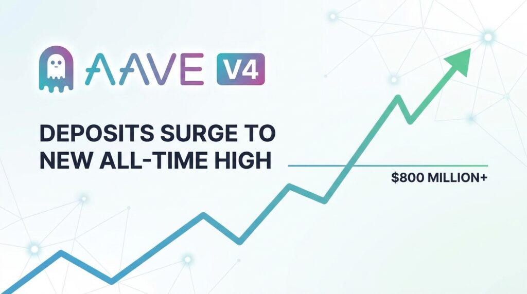 Aave V4 Deposits Surge Past $800 Million, Marking a New All-Time High