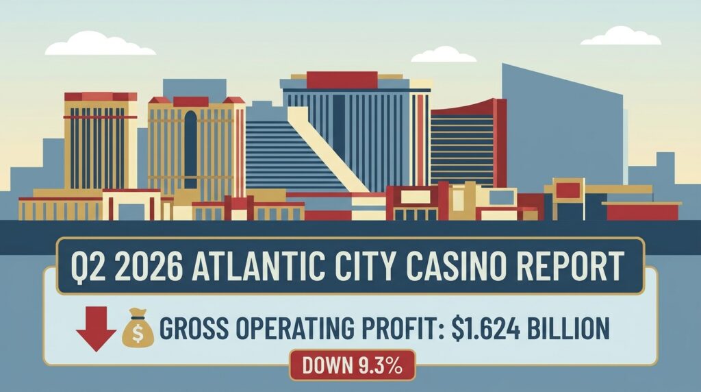 Atlantic City Casino Hotels Report $1.624 Billion in Gross Operating Profit for Q2 2026, Down 9.3%
