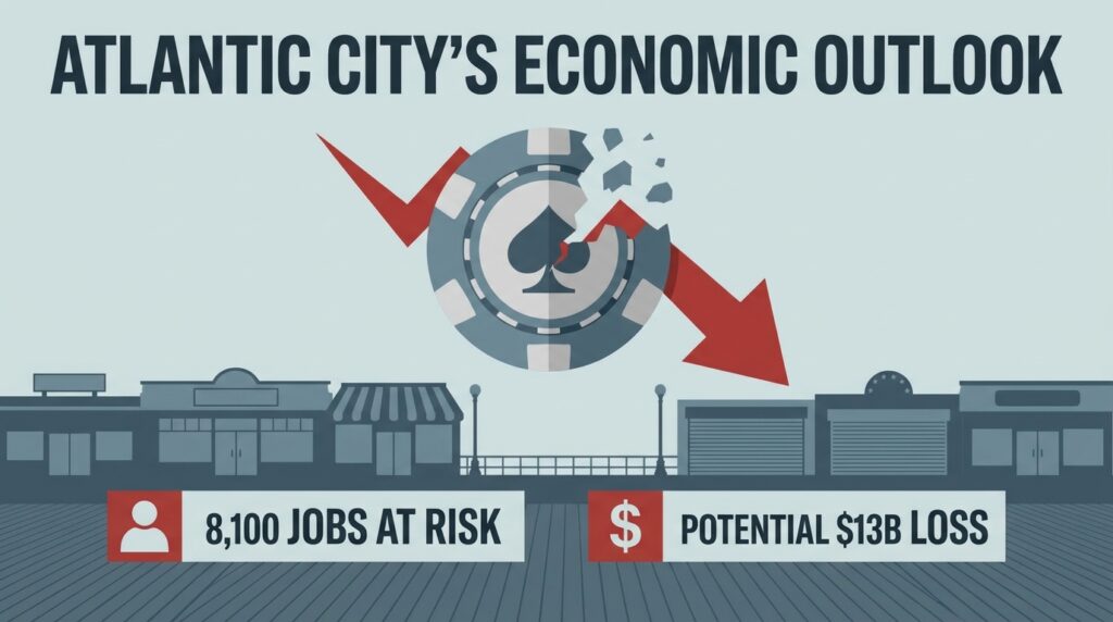 Atlantic City Faces Potential Loss of 8,100 Casino Jobs and $13 Billion in Revenue