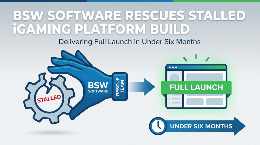 BSW Software Rescues Stalled iGaming Platform Build, Delivering Full Launch in Under Six Months