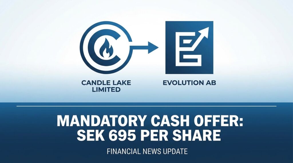 Candle Lake Limited Launches Mandatory Cash Offer for Evolution AB at SEK 695 Per Share