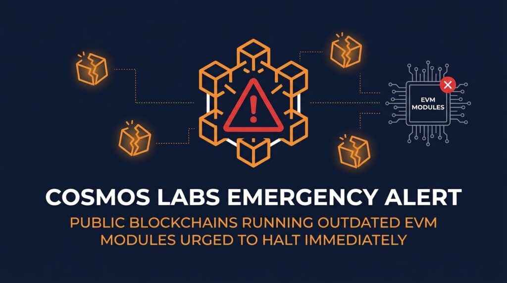 Cosmos Labs Issues Emergency Alert: Public Blockchains Running Outdated EVM Modules Urged to Halt Immediately