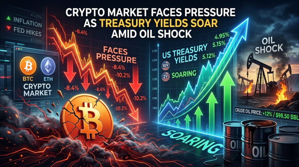 Crypto Market Faces Pressure as Treasury Yields Soar Amid Oil Shock