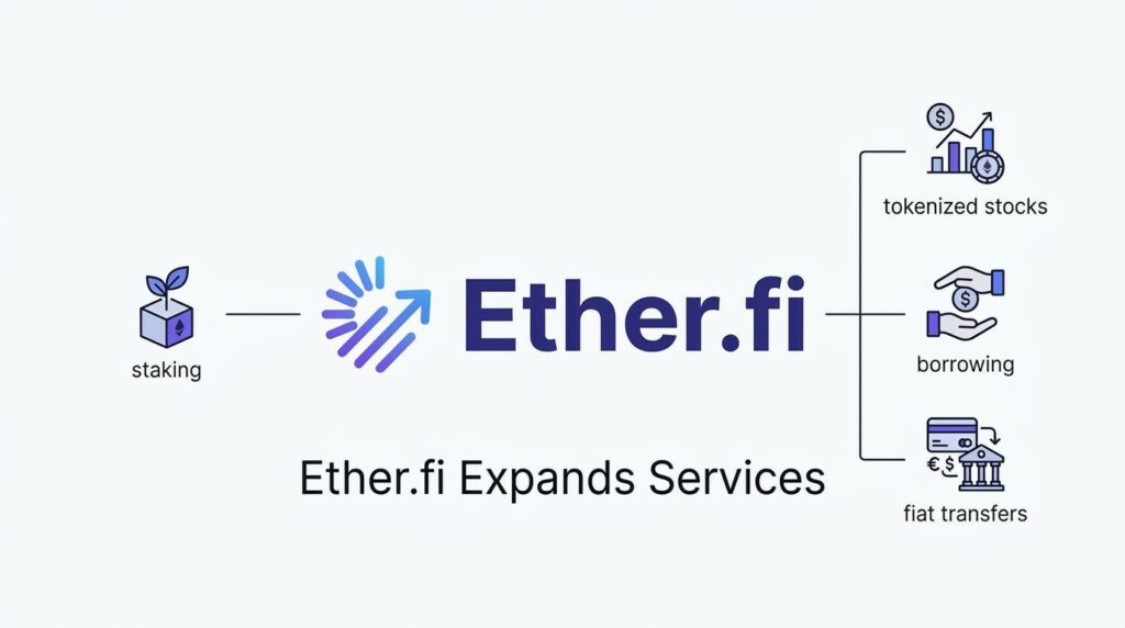 Ether.fi Expands Beyond Liquid Staking with Tokenized Stocks, Borrowing, and Fiat Transfers