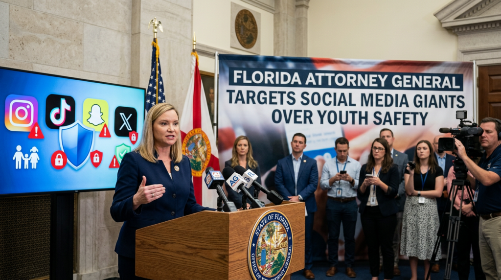 Florida Attorney General Targets Social Media Giants Over Youth Safety