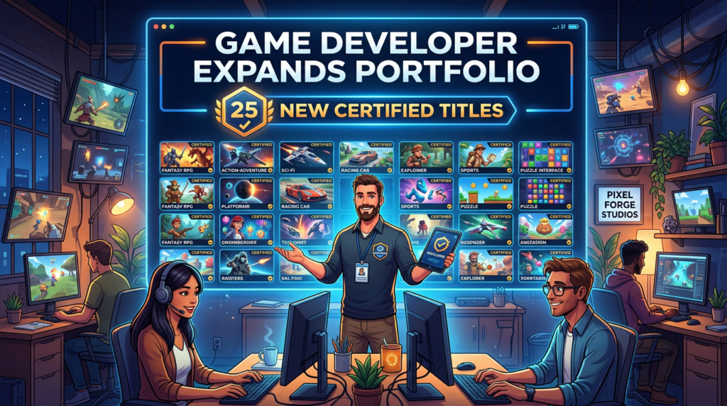 Game Developer Expands Portfolio with 25 New Certified Titles