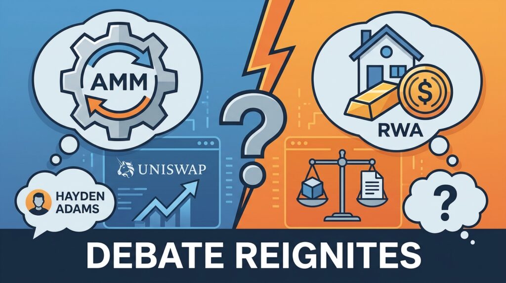Hayden Adams Reignites AMM Debate: Can Uniswap’s Model Conquer Tokenized Real-World Assets?