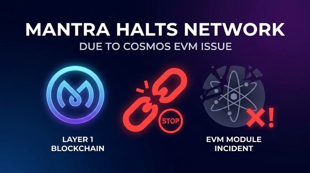 MANTRA Halts Layer 1 Blockchain After Cosmos EVM Module Incident