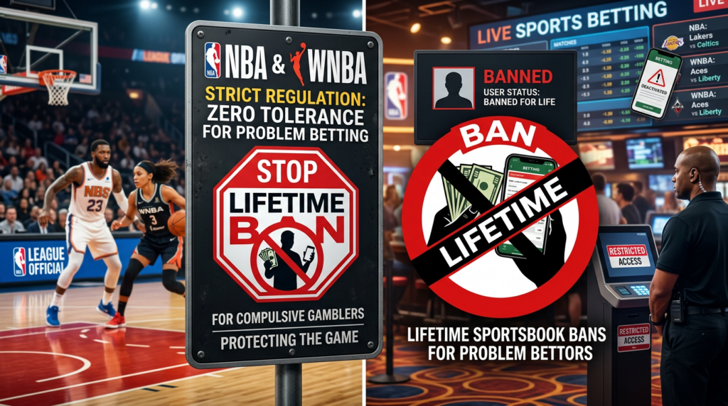 NBA and WNBA Push for Lifetime Sportsbook Bans for Problem Bettors