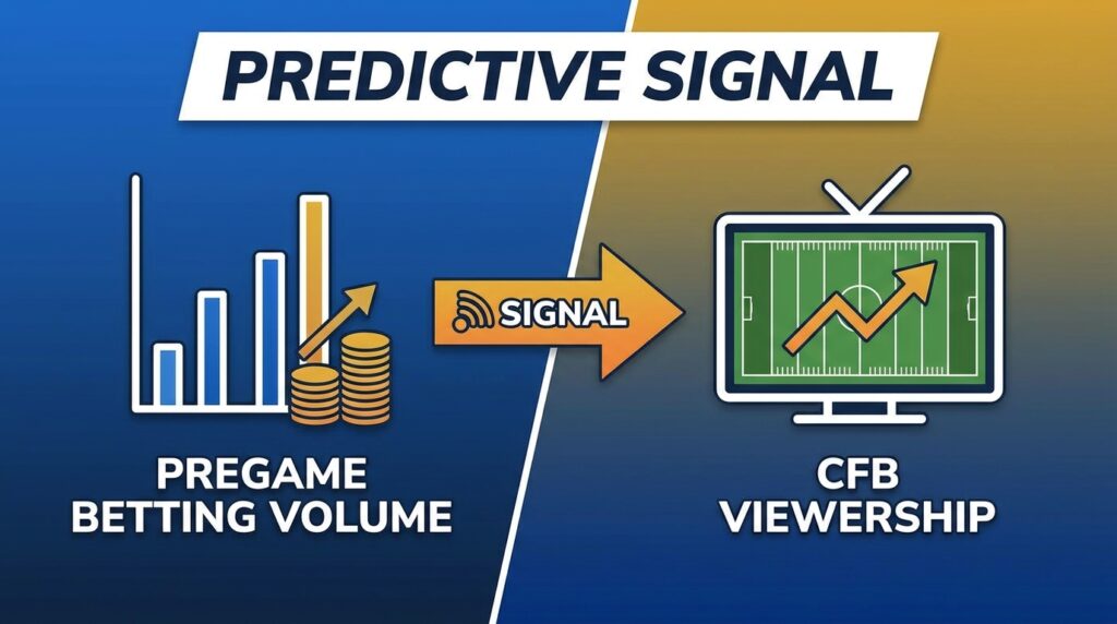Pregame Betting Volume Emerges as a Predictive Signal for College Football Viewership