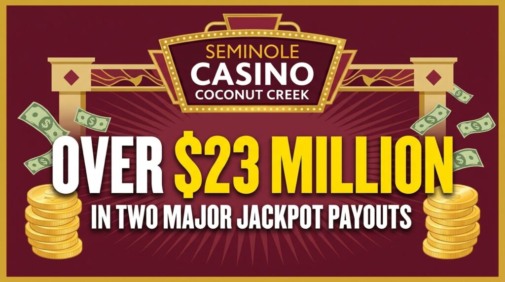 Seminole Casino Coconut Creek Awards Over $23 Million in Two Major Jackpot Payouts