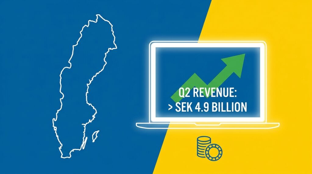 Sweden’s Licensed Online Gambling Market Surpasses SEK 4.9 Billion in Q2 Revenue