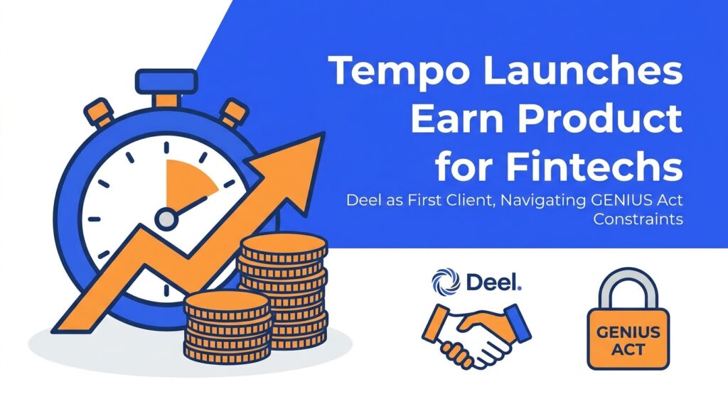 Tempo Launches Earn Product for Fintechs, With Deel as First Client, Navigating GENIUS Act Constraints