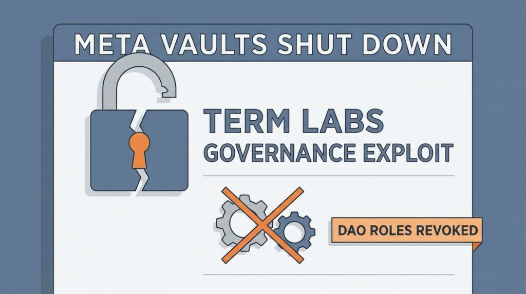 Term Labs Shuts Down All Meta Vaults After Governance Exploit, Revokes DAO Roles