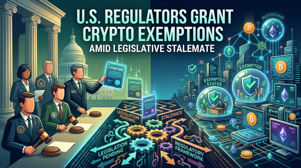 U.S. Regulators Grant Crypto Exemptions Amid Legislative Stalemate
