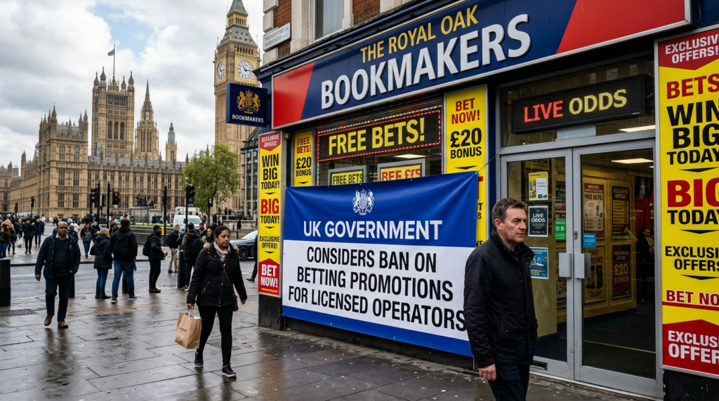 UK Government Considers Ban on Betting Promotions for Licensed Operators
