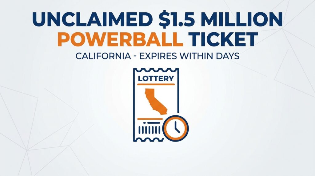 Unclaimed $1.5 Million Powerball Ticket in California Set to Expire Within Days