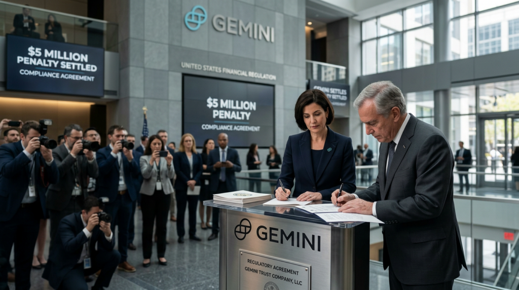 Gemini Settles Regulatory Case with $5 Million Penalty