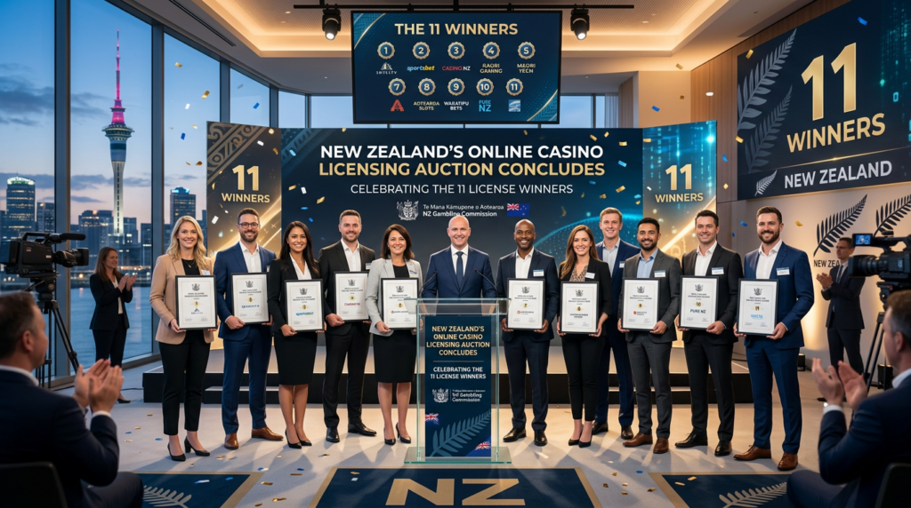 New Zealand’s Online Casino Licensing Auction Concludes with 11 Winners