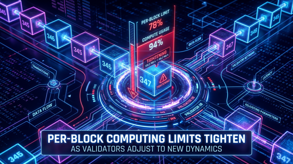 Per-Block Computing Limits Tighten as Validators Adjust to New Dynamics