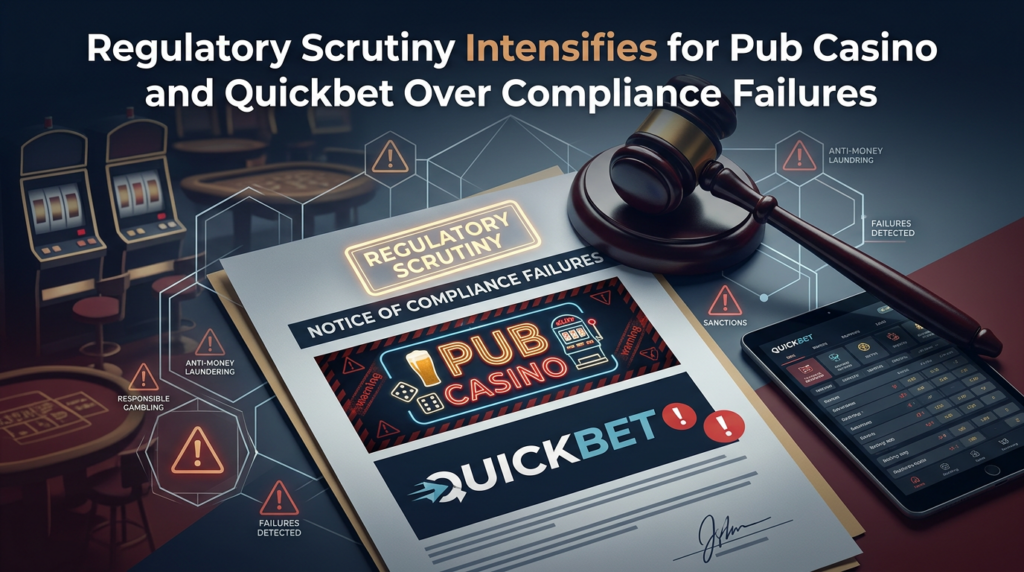 Regulatory Scrutiny Intensifies for Pub Casino and Quickbet Over Compliance Failures