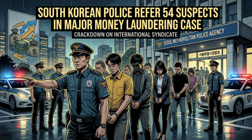 South Korean Police Refer 54 Suspects in Major Money Laundering Case